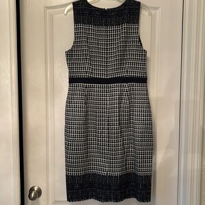 J. Crew Size 12 Blue and White Dress